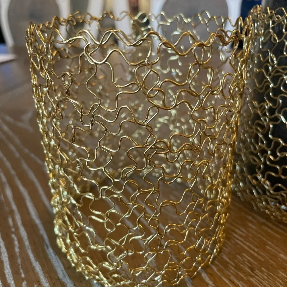 Home Interior Gold Accent Candle Decor